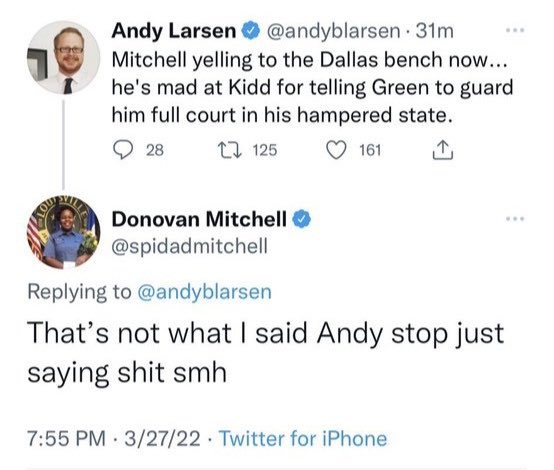 MenaceSocietyUT's tweet image. One of Donovan’s best moves in Utah, and he had a lot of great moves.
😂😂😂😂

#Exhausting #ObviouslyISpeculate
#AndyStopJustSayingShitSMH 

#TakeNote #fireblarsen