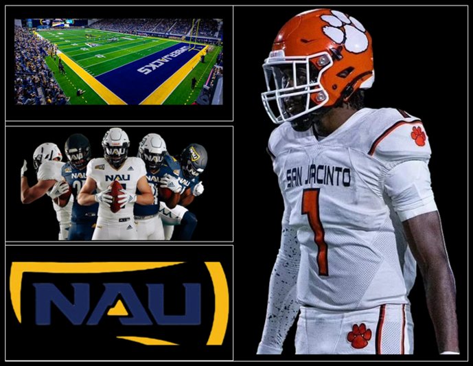 I will be visiting @NAU_Football this weekend. Excited for the opportunity. 
#RaiseTheFlag | #BigSkyFB | #FutureJack   @Coachbwright4 @Coach_Galliano @antonclarkson11 @dthedeacon @GregBiggins @BrandonHuffman @Inland_Sports @adamgorney @ChadSimmons_ @TheUCReport @IESportsNet