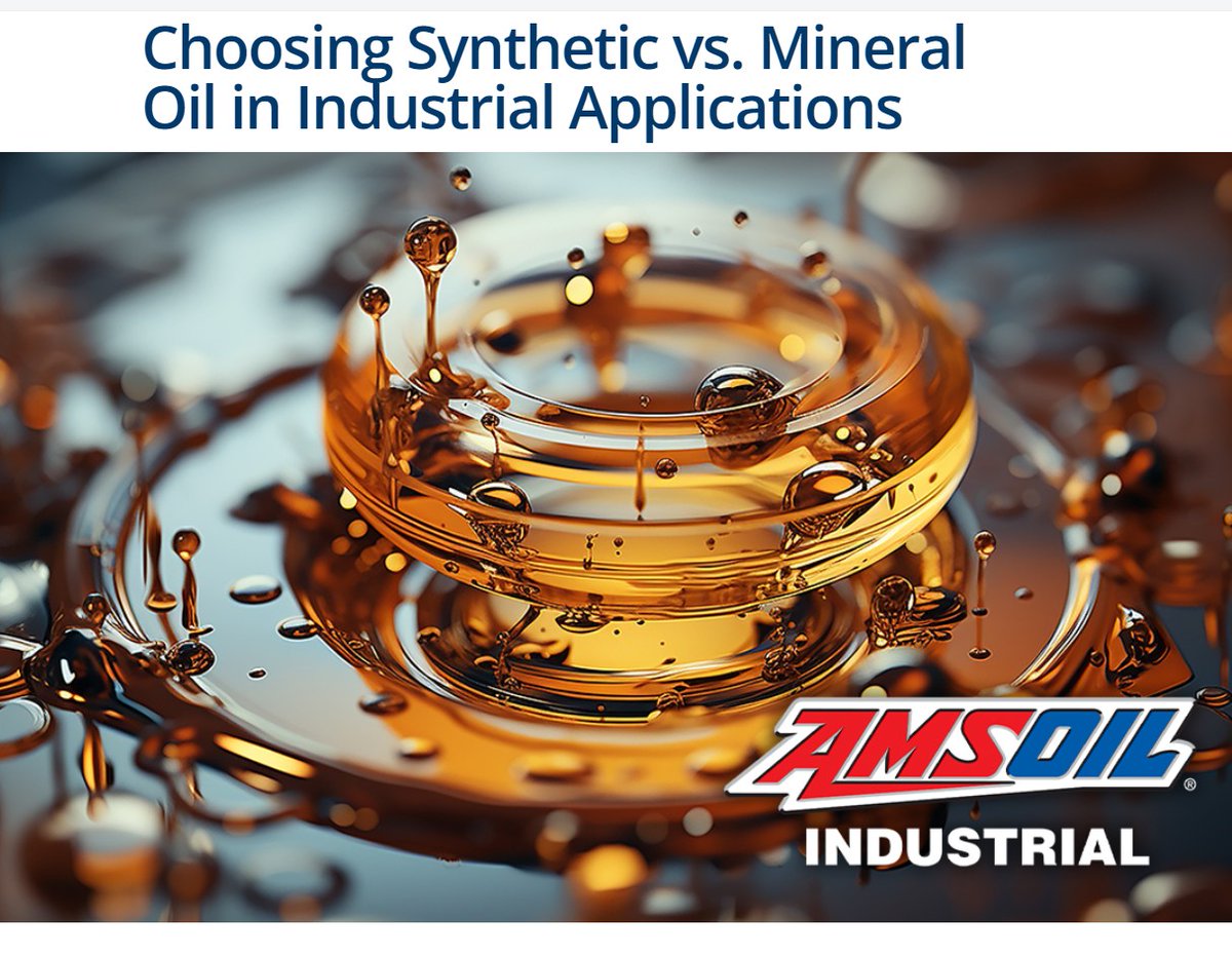 Discover the superior stability, reduced maintenance costs, and environmental advantages of synthetic oils for your industrial applications.
Click to learn more.
blog.amsoilindustrial.com/2024/03/27/cho…

#syntheticoil