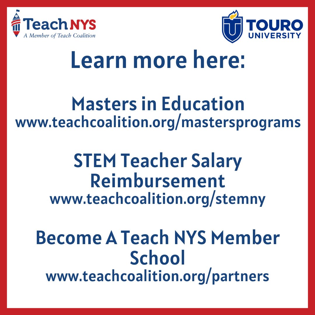 TeachCoalition_'s tweet image. Exciting news as we step into April, #MathAwarenessMonth! @TeachNYS has forged an incredible partnership with @WeAreTouro… Together, we’re investing in the future of education and our children’s ability to navigate the world with STEM as their compass. #TeachCoalition #STEM