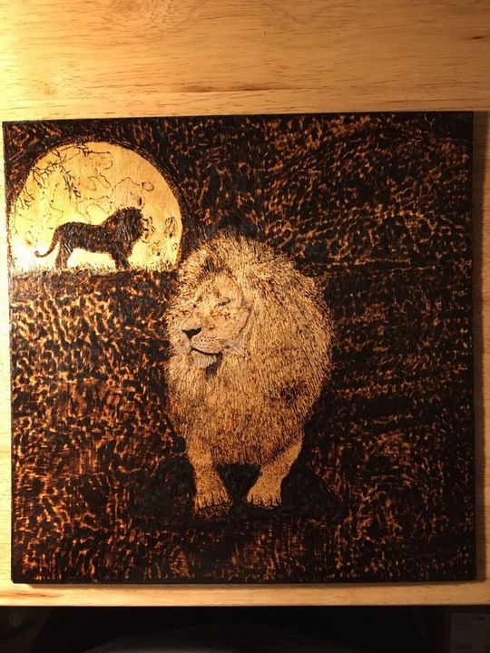 jkiolant's tweet photo. Art of the Day: "Lions Of the safari night". Buy at: https://t.co/UL5CpQuuWm https://t.co/BTLksk8RUR