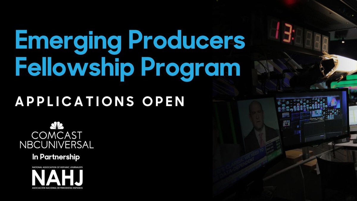 Get the most out of #NAHJ40th and attend with @NBCUniversal as an Emerging Producer Fellow! Get valuable face time with leaders in the news industry and learn the inside scoop about propelling your career as a TV Producer. Apps close 4/19: forms.office.com/r/SA4r8d6tp6