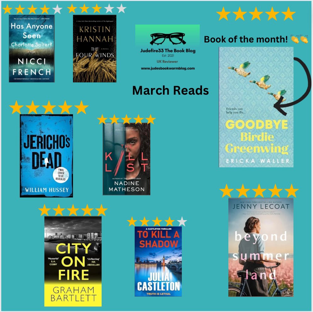 My #MarchReads and #BookOfTheMonth was the beautiful #GoodbyeBirdieGreenwing by @ErickaWaller1 #BookTwitter #Books #MonthsReads #March #BookBlogger #BookReviewer #BookLover ❤️👏