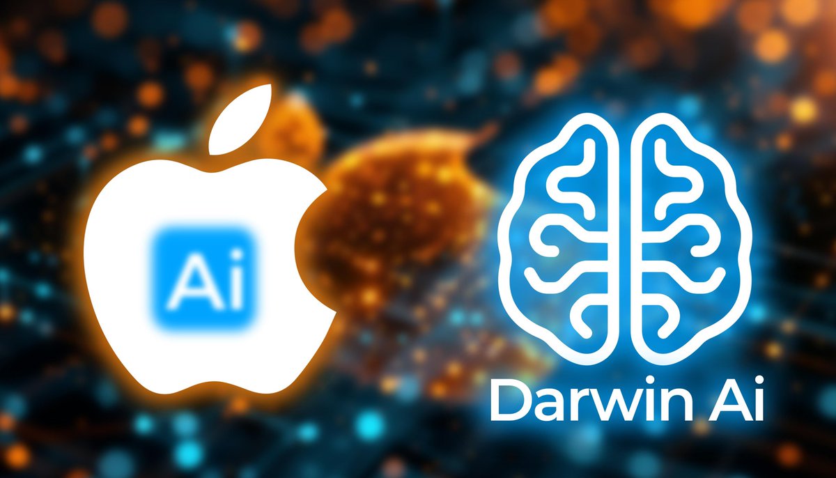 Hey GUYS !

#Apple recently acquired #DARWINAI, this was talked about in all the media. However, Apple has not made an announcement yet. #DARWIN AI is expected to be included in all Apple products in the iOS 18 update. Apple #AI attack will make a big impact 🚀

That's why I