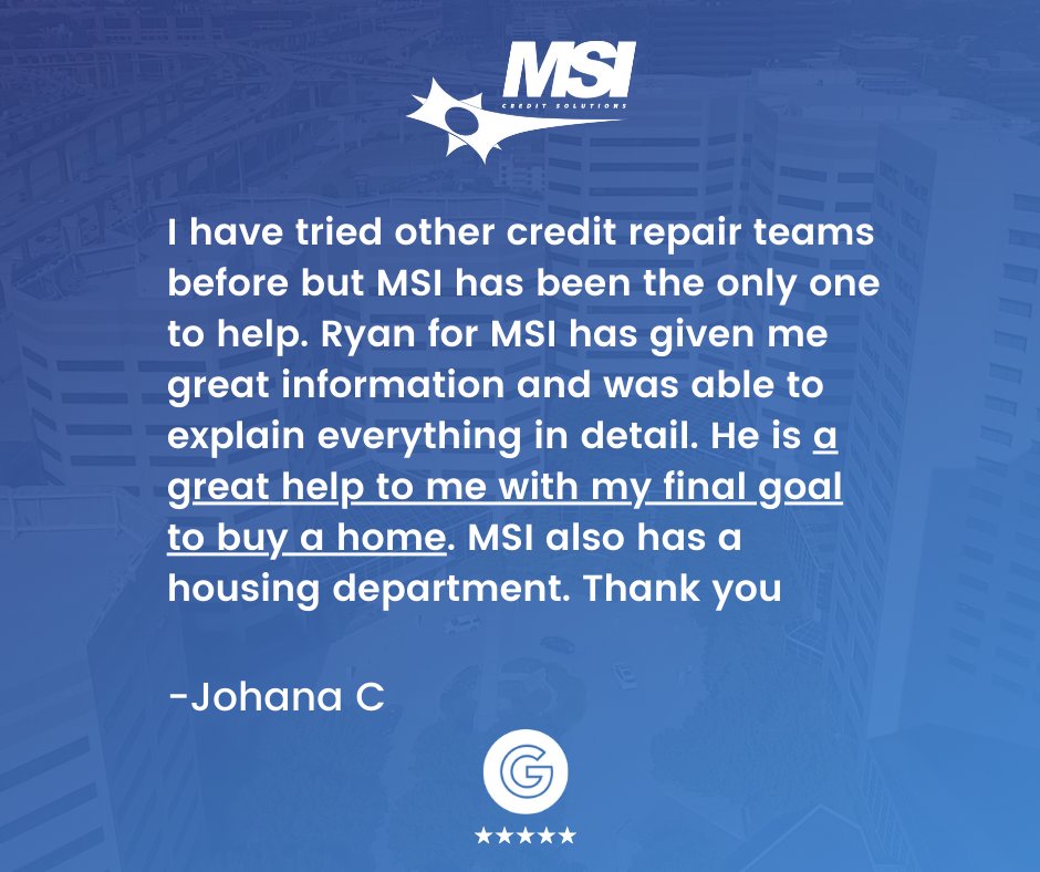 🏡 Achieve Your Homeownership Dreams with MSI Credit Solutions! 🌟💼 Discover the real difference with MSI Credit Solutions! Unlike other credit repair teams, MSI goes the extra mile with a specialized housing department.