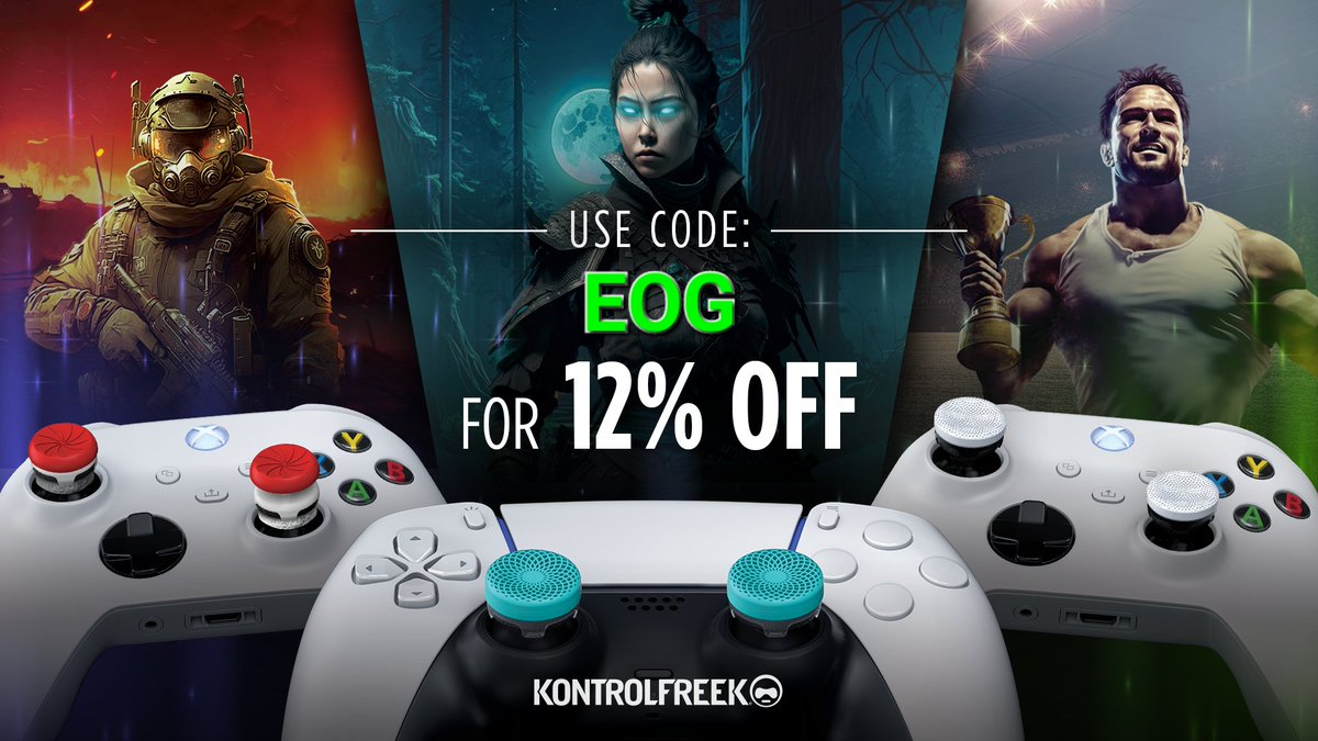 Use code 'EOG' for 12%OFF @KontrolFreek today! Thumbsticks, Cables, Grips, Gaming Lights and more! glnk.io/3vlxq/EOG #KFCreator #KontrolFreekDiscount #EOGclan #FreekNation