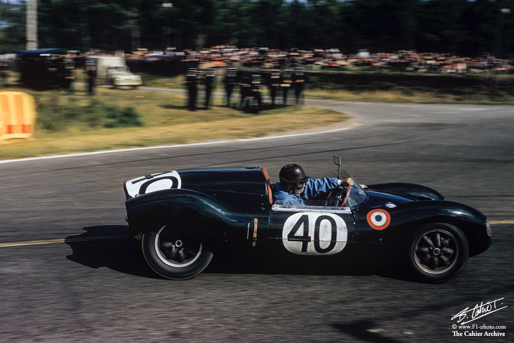 The great Jack Brabham was born on this day in 1926. Here he is in Le Mans in 1957. Photo by Bernard Cahier