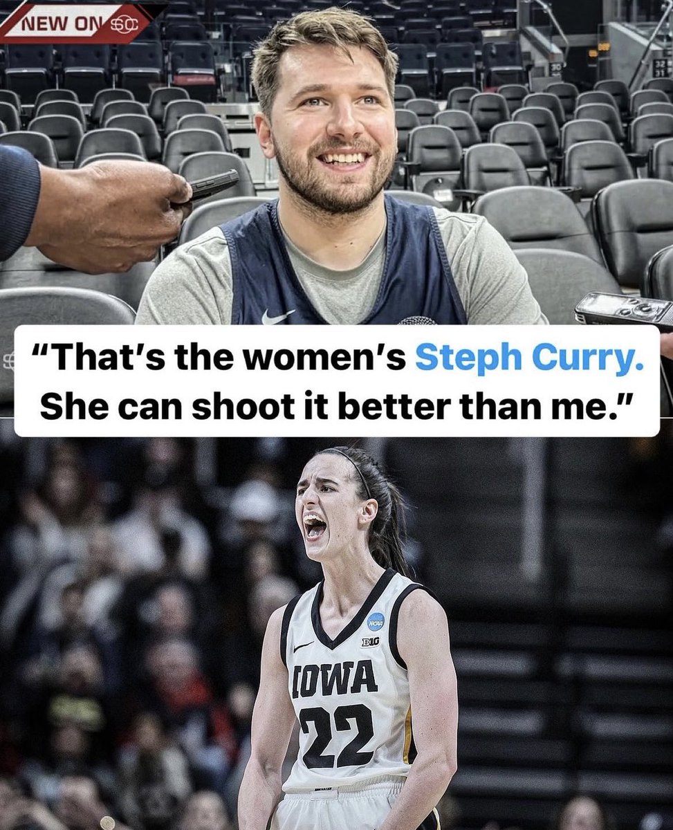 Luka shouts out the college phenom, <a href="/CaitlinClark22/">Caitlin Clark</a> 

#MFFL