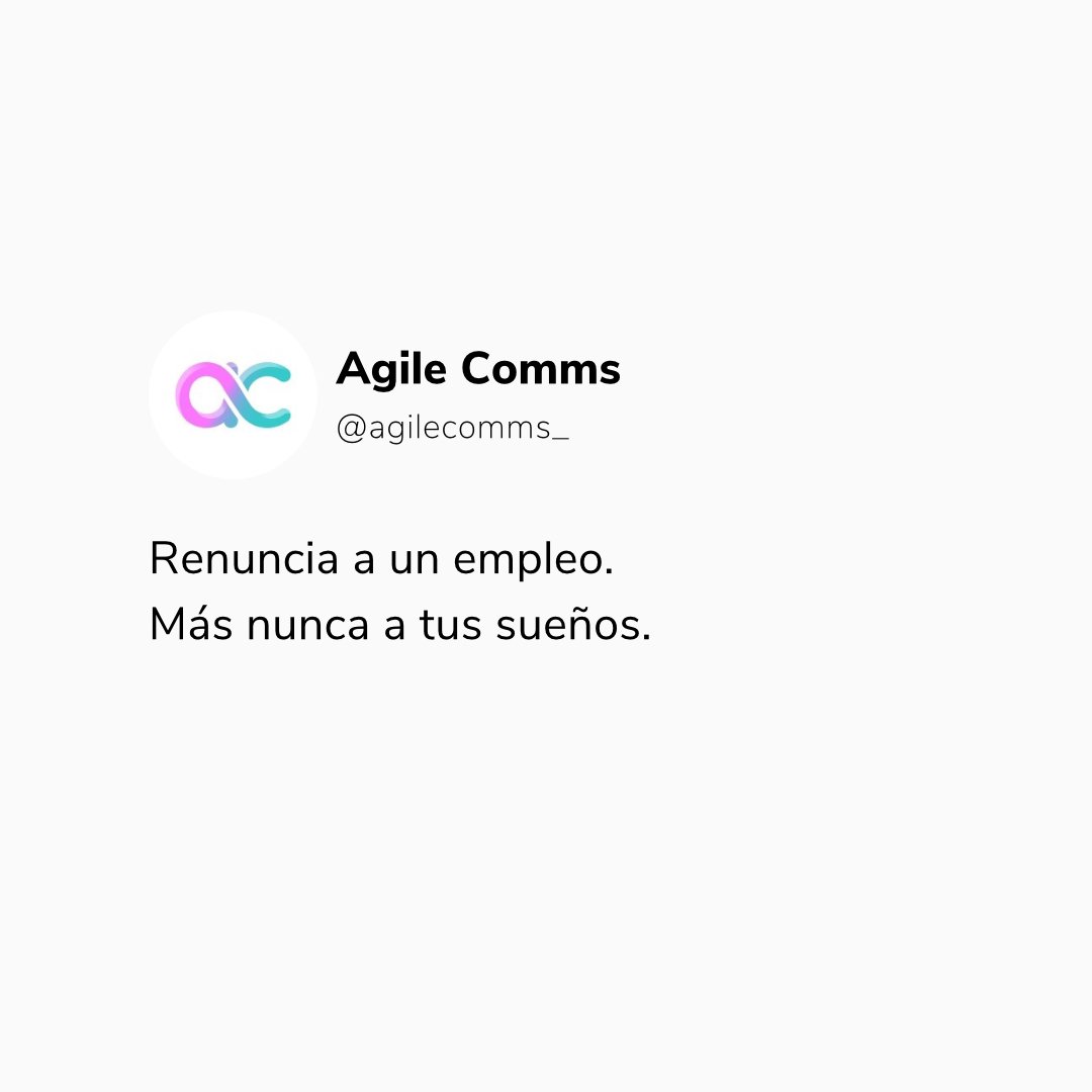 agilecomms_'s tweet image. ¡Qué lindo que es soñar! ¡Y mucho más cuando lo haces en grande!❤️
#propósito #comunicación #transformación #agilecomms