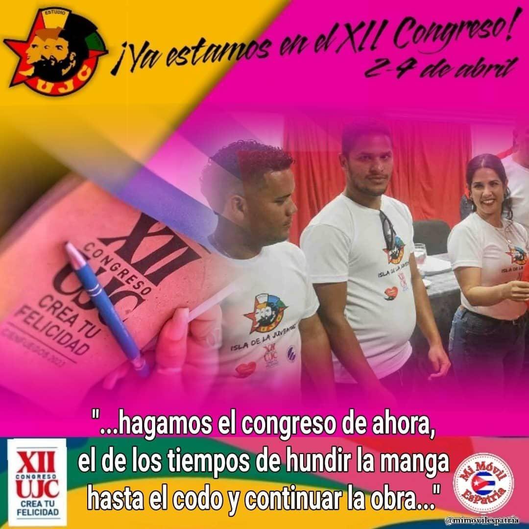 Comienza hoy el #12CongresoUJC Espacio para reflexionar, debatir ideas, hacer propuestas, todas emanadas de nuestros jóvenes y encaminadas a hacer mejor nuestra Patria. La palabra de orden es Qué más podemos hacer por #Cuba? #GenteQueSuma