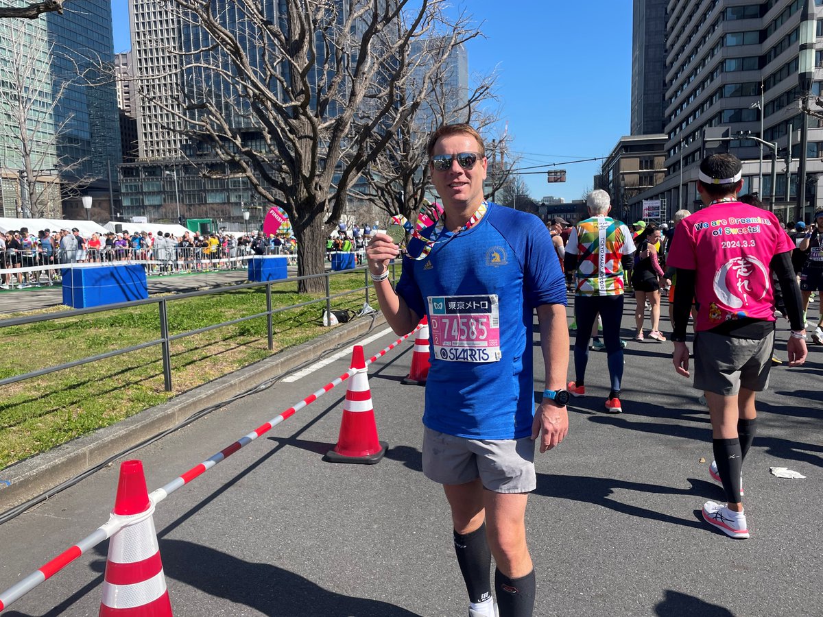 Congrats to Nathan for taking on the @tokyomarathon last month 🏅 Thank you, Nathan, for representing Fred's Team and raising over $90,000 for pediatric cancer research through the Scarlett Fund at @MSKCancerCenter! #FredsTeam #TokyoMarathon #MSK