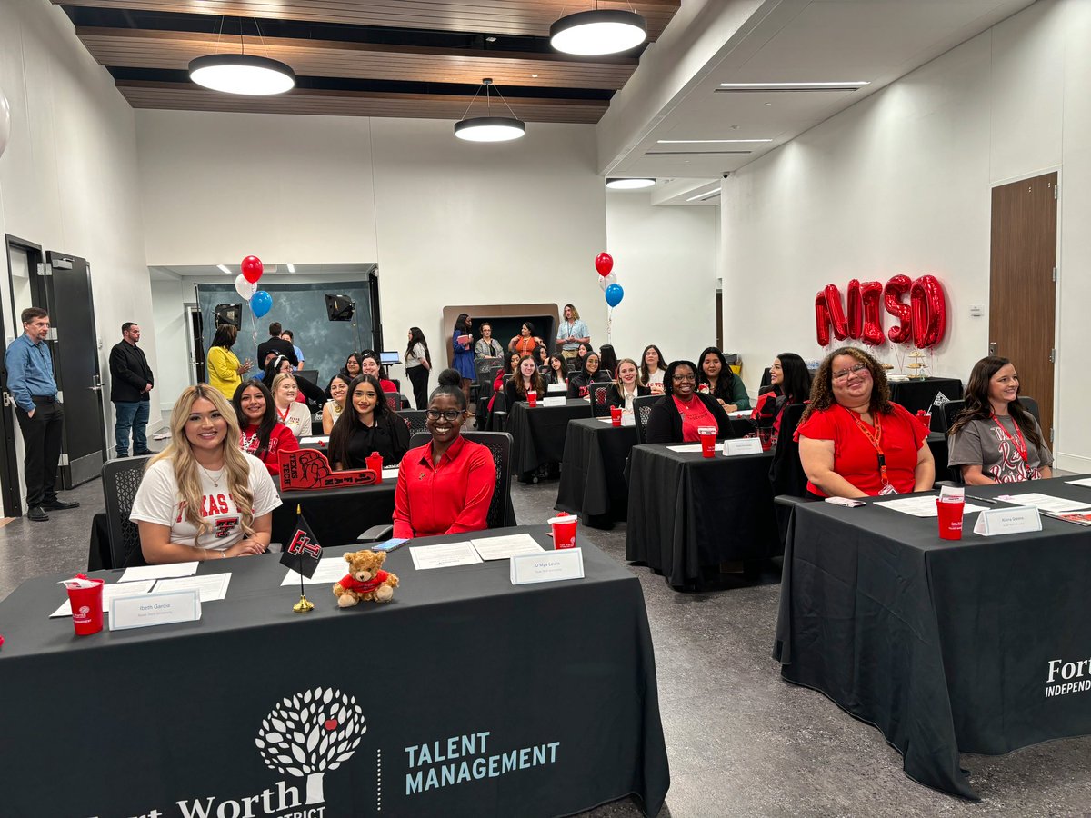 Teacher Pipeline signing day in FWISD! Here our teacher residents &amp; bilingual teacher assistants are signing their 2024-2025 letter of intent! Awesome things happening in #OneFortWorth