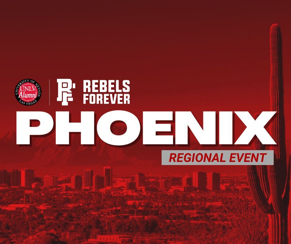 RSVP today for our Phoenix Regional Alumni Event! Enjoy an evening of Hustlin’ Rebel baseball & networking with UNLV alumni in the Phoenix area. ⚾ Sat., May 18, 2024 Phoenix Municipal Stadium Pregame &Networking Event 4:30 to 6:30 p.m. Register here: bit.ly/3wYQgiU