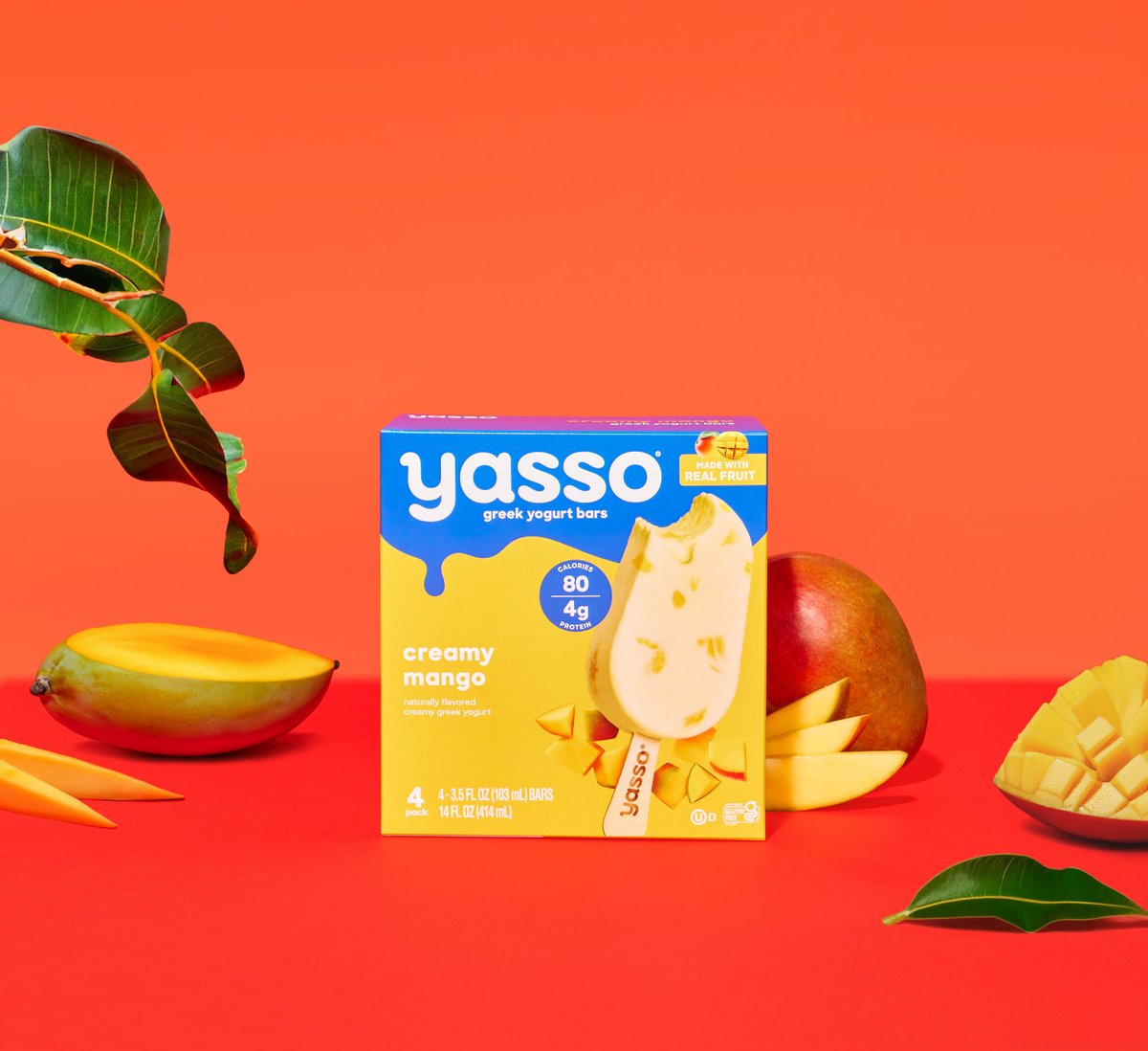 It takes two to mango 🥭🍦

A.k.a delicious real mango and Greek yogurt! With only 80 calories, 4 grams of protein, and real fruit... we hope we're not coming on too strong, but, may we have this dance? 😉