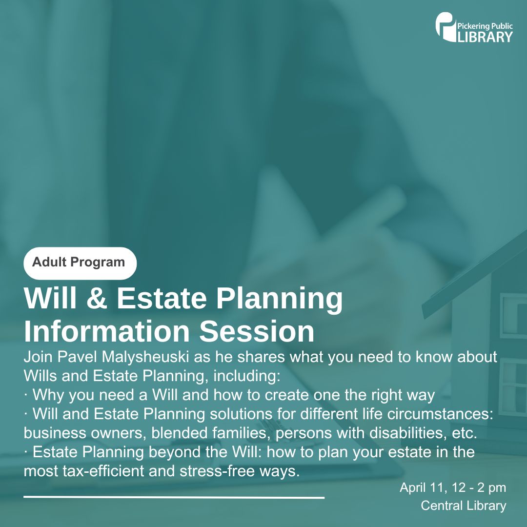 pickeringlibs's tweet photo. Our April adult calendar is full of tax workshops and engaging events. 

Visit our website to check out everything happening for adults in April, there is something for everyone! https://t.co/OTjiqU0s3z https://t.co/3ufMtFa6CO