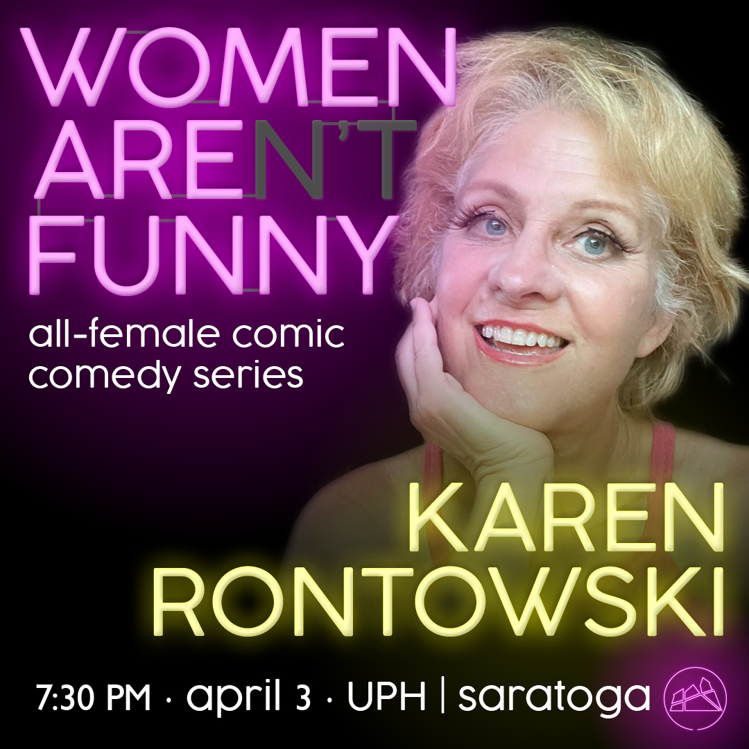 TOMORROW NIGHT! Comedian Karen Rontowski brings her talents to UPH once again! You don't want to miss this amazing show! 🎤 🤣 🎟️ ow.ly/4e8k50QX0jg+