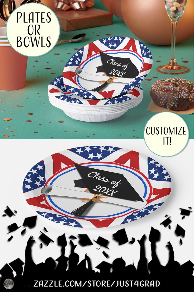gravityx9's tweet image. * Graduation Party Paper Plates to Customize!
* Custom Paper Plates for Grad Events by #Just4Grad / #Gravityx9Designs 
* Round or square. 
* Two size options.
* Choose font style, color and size of text (or remove text option).
**
 
buff.ly/4b1BN4Z
