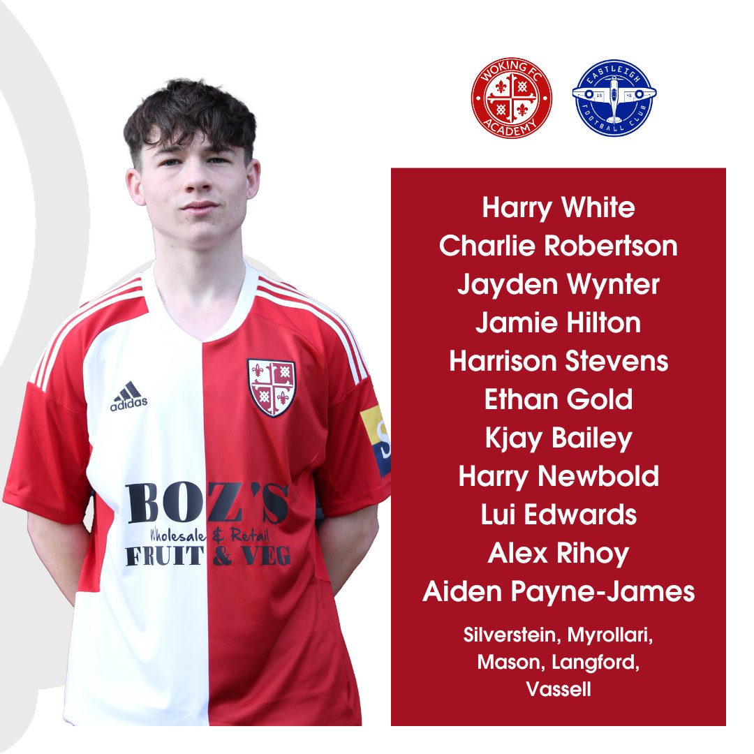 🔴𝗧𝗘𝗔𝗠 𝙉𝙀𝙒𝙎⚪️ This morning's u19's team to face Eastleigh in the @nationallgeU19