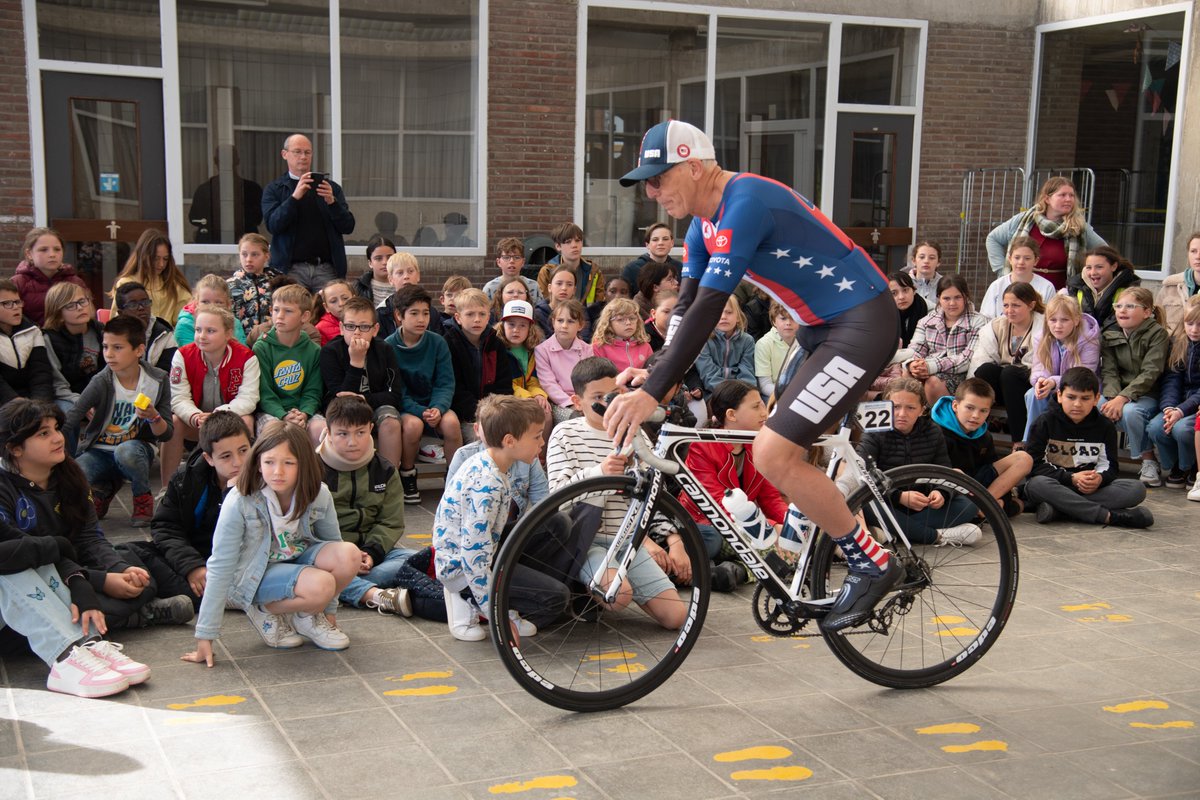 Giving back to the community ✨ We caught up with national team athlete Todd Key about the trips he takes to visit with schools while he's on the road for cycling competitions. 📰: go.teamusa.org/3VJD8s1