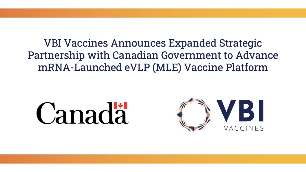 We are grateful to announce an expanded collaboration with the Canadian government, supported by CAD$28 million funding remaining under our original agreement. We look forward to continuing our partnership to accelerate the development of our MLE platform. bit.ly/3vEfdji