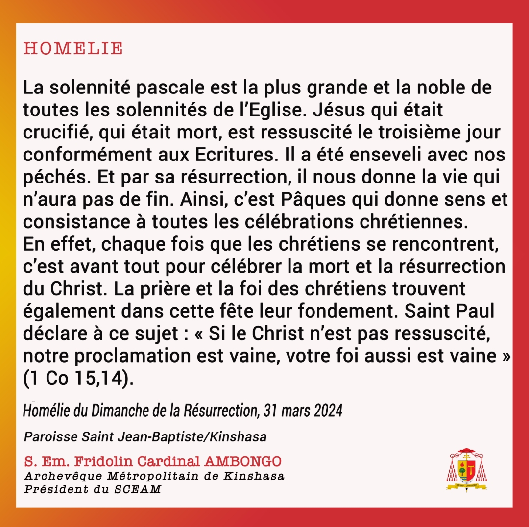 #Homélie #Pâques2024/03.04.2024