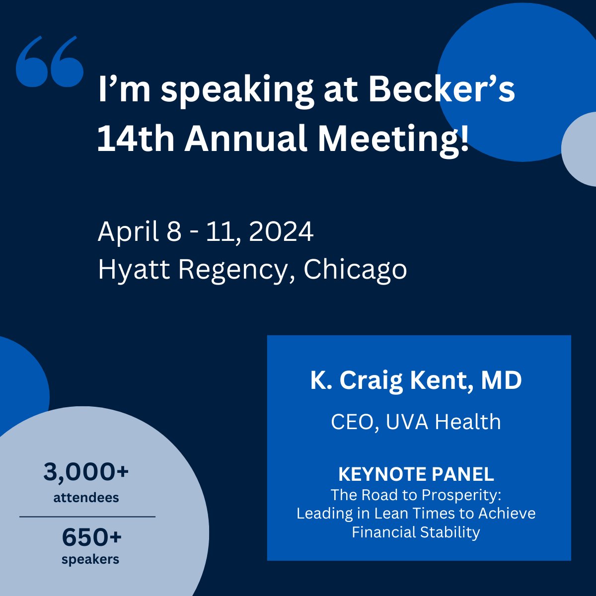 Looking forward to joining an incredible group of peers from health systems across the country at the #BeckersAnnualMeeting next week in Chicago! @BeckersHR