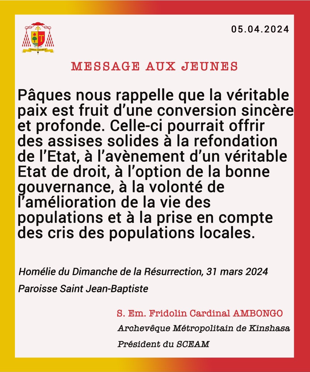 #Message #Jeunes #Pâques/05.04.2024