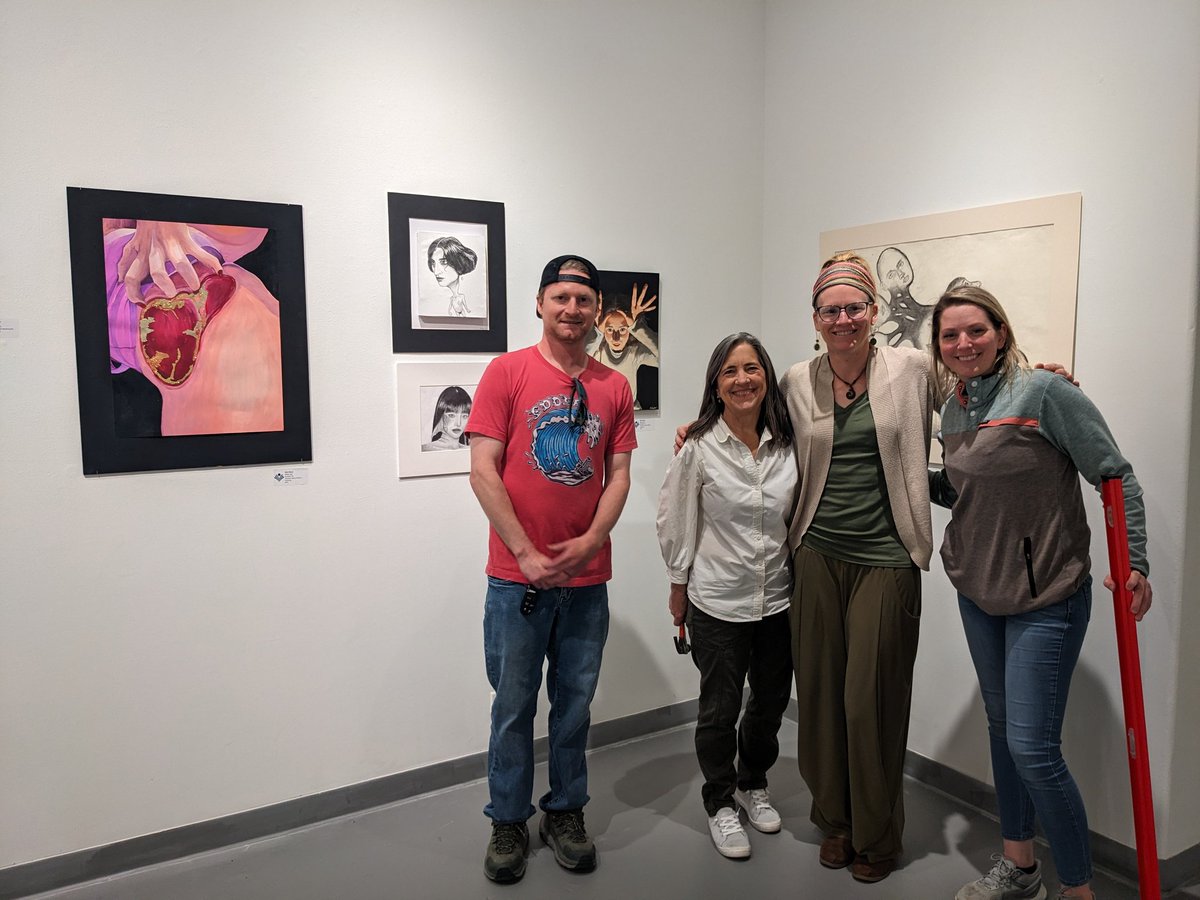 Our team worked hard installing the @BVSDcolorado High School & Staff Art Show at the @DairyArts Center today! Come to the opening at 5pm on Thursday!