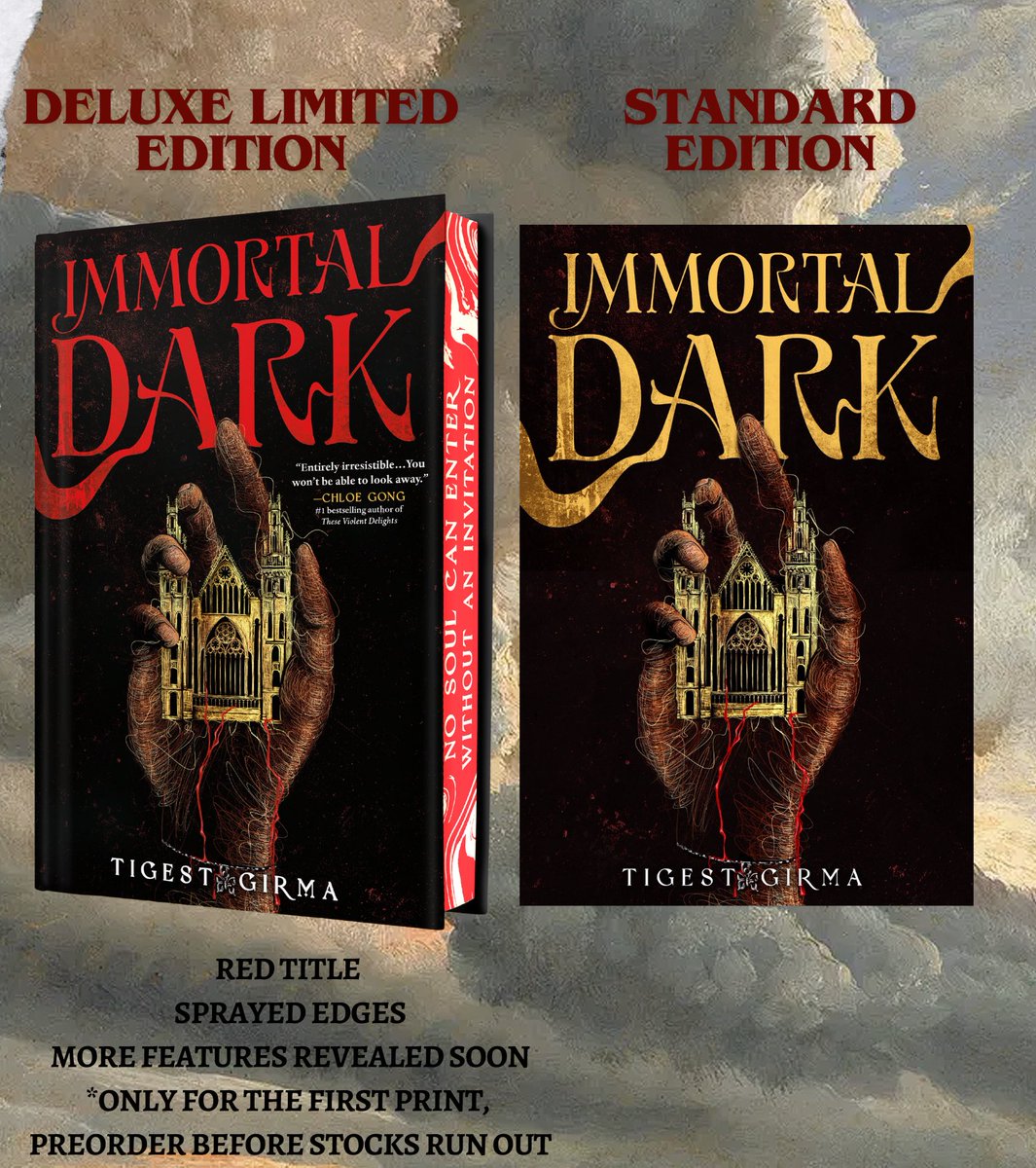 NEW UPDATE✨ the deluxe edition of Immortal Dark will have a stunning red font!!! i can’t wait to share what else it has 👀 stay tuned x preorder: linktr.ee/tigestgirma