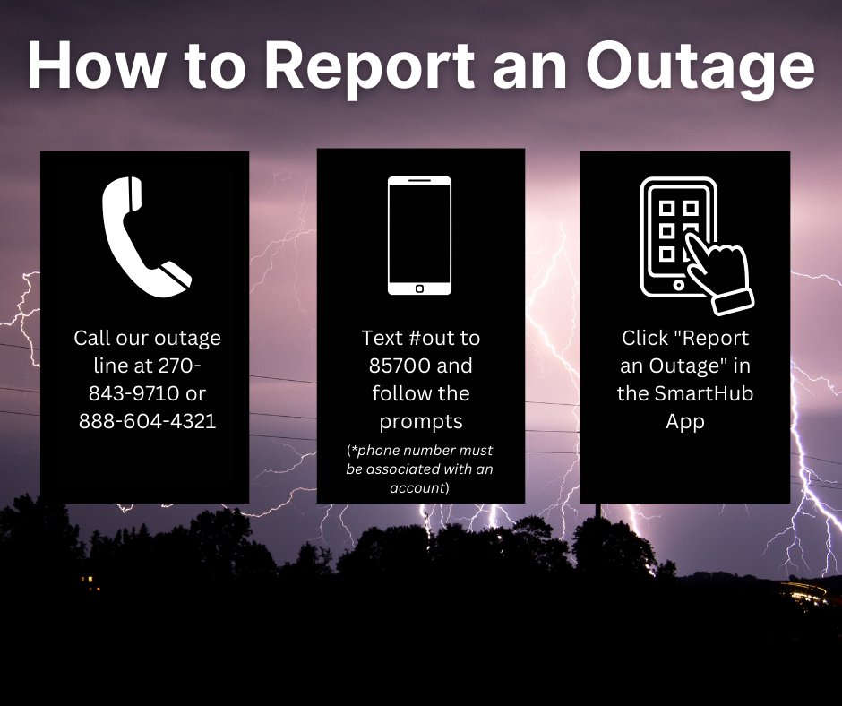 As our evening forecast is shaping up to be an active one, remember we have multiple ways to report an outage. Additionally, you can check our outage map at wrecc.com and, as always, keep your eyes here for updates.