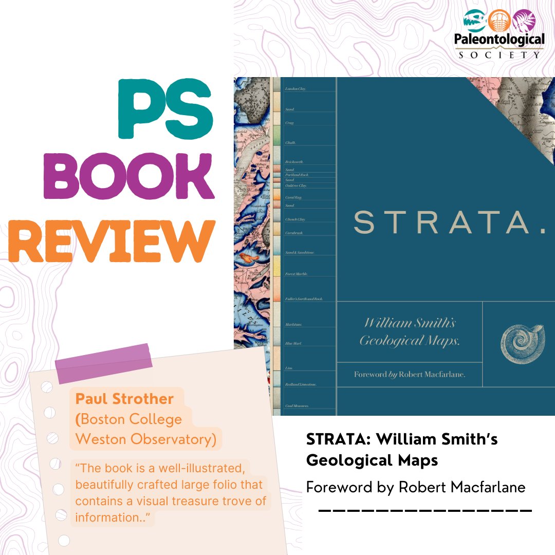 Paul Strother (Boston College Weston Observatory) reviews Strata, a beautifully crafted compilation of William Smith’s geological maps. 

Link to the review: paleosoc.org/index.php?opti…
#science #sciencebook #williamsmith #strata #map #geologicalmap