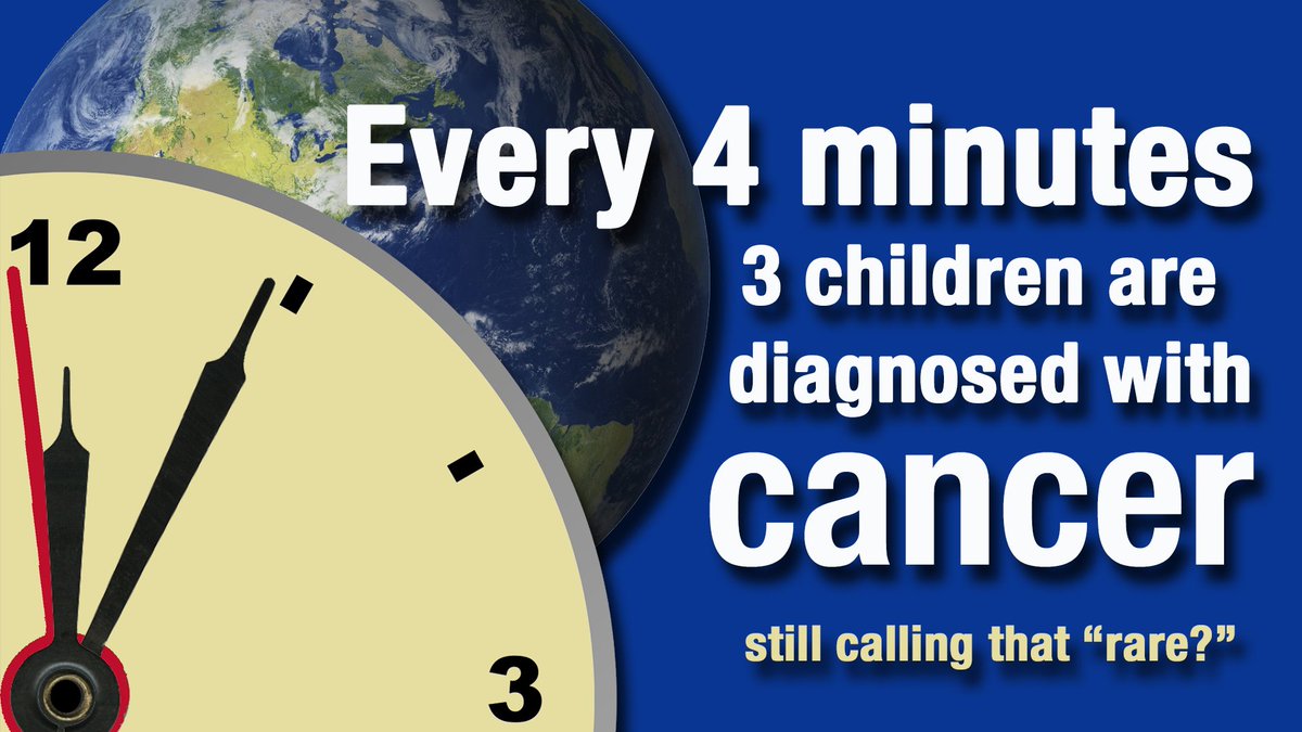 The Worldwide #ChildhoodCancer Clock moves quickly. 3 kids are diagnosed every 4 minutes and we still call that 'rare.' We need to stop calling it rare and begin to call it a 'priority.' @cac2org @HappyQuailPress @leezawilllshe @JanHalash @JaneFos79679887 @TCellALLMom