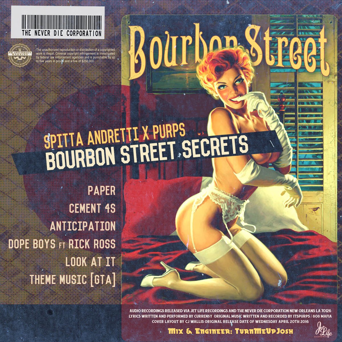 8 YEARS AGO, TODAY! 🐦🎨📀

The artwork for BOURBON STREET SECRETS was released!

#birdseyeview designs | fortyfps.com