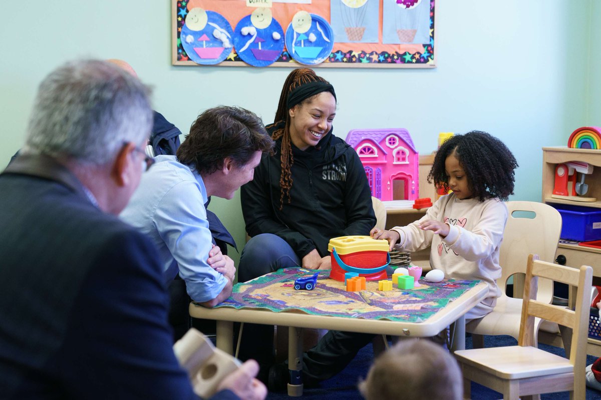 Kids deserve the best start to life. Today in Halifax, Prime Minister Justin Trudeau visited a local daycare and met with families to discuss how #Budget2024 will help families save money, access affordable child care, and make sure kids reach their full potential.