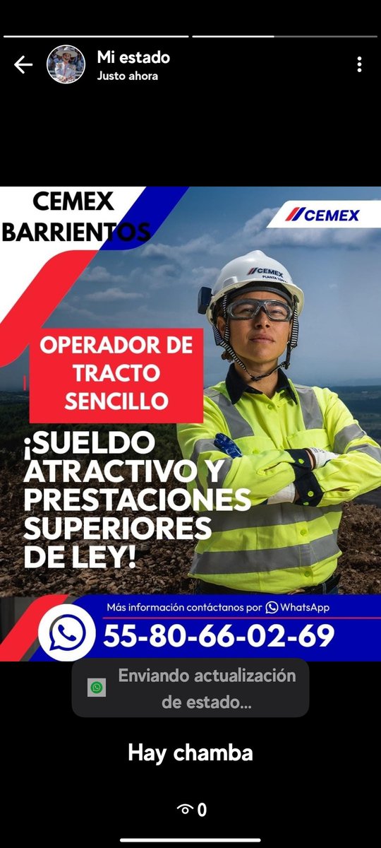 capulina150384's tweet photo. Hay chamba en cemex https://t.co/kS34YKmiBJ