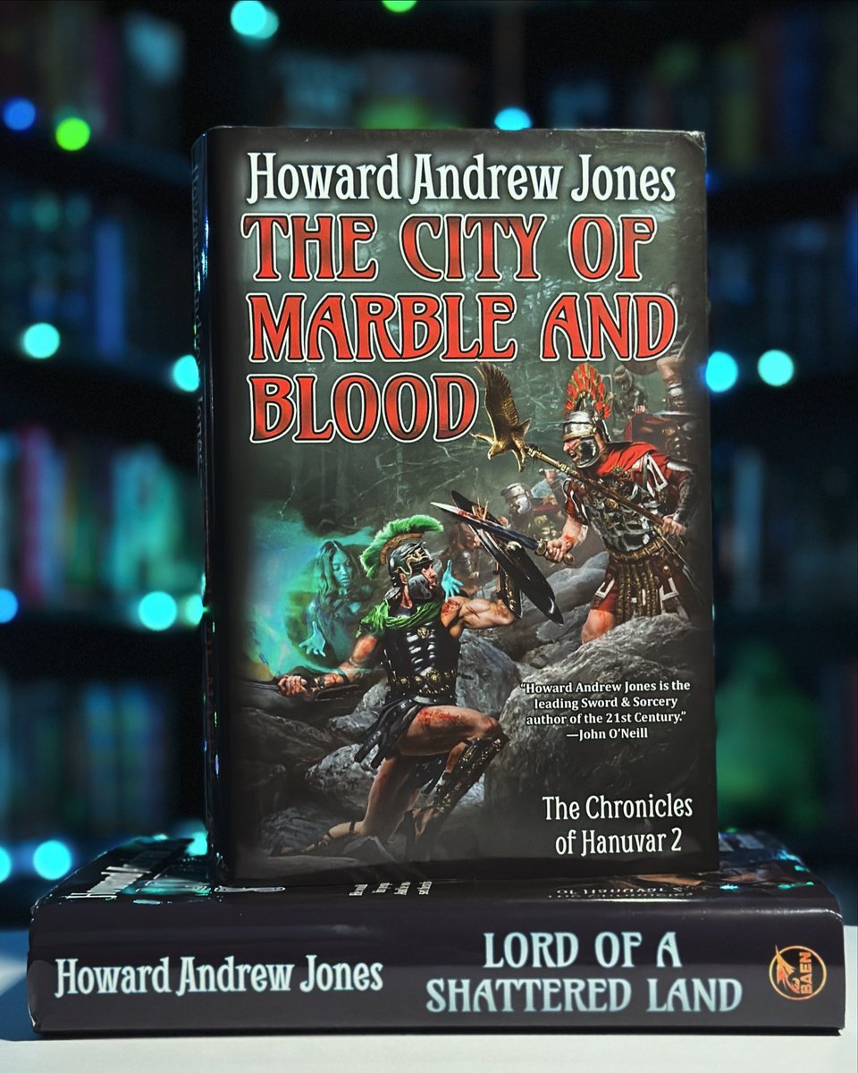 The wait is over - I have finally delved into the second installment of The Chronicles of Hanuvar - THE CITY OF MARBLE AND BLOOD - an excellent sword and sorcery fantasy series by @howard_andrew_jones and published by @BaenBooks 🤩