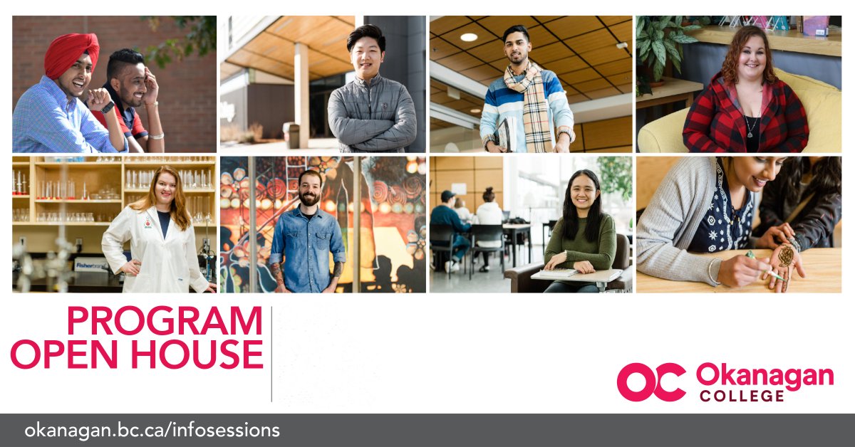 Open House Alert! Join us on Wednesday, Apr 3rd, 2024, 5 - 7 p.m. at our Kelowna Campus, Centre for Learning- Atrium Building. okanagan.bc.ca/event/13035-sp…