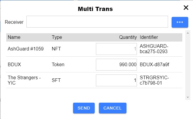 @InterazaTool Wallet Navigator now allows to send multiple tokens, NFTs, SFTs in one transaction from configured wallet to save fees. It is free for 3 wallets. Complete step by step guide is here: interaza.com/tabs/faq?tabid…