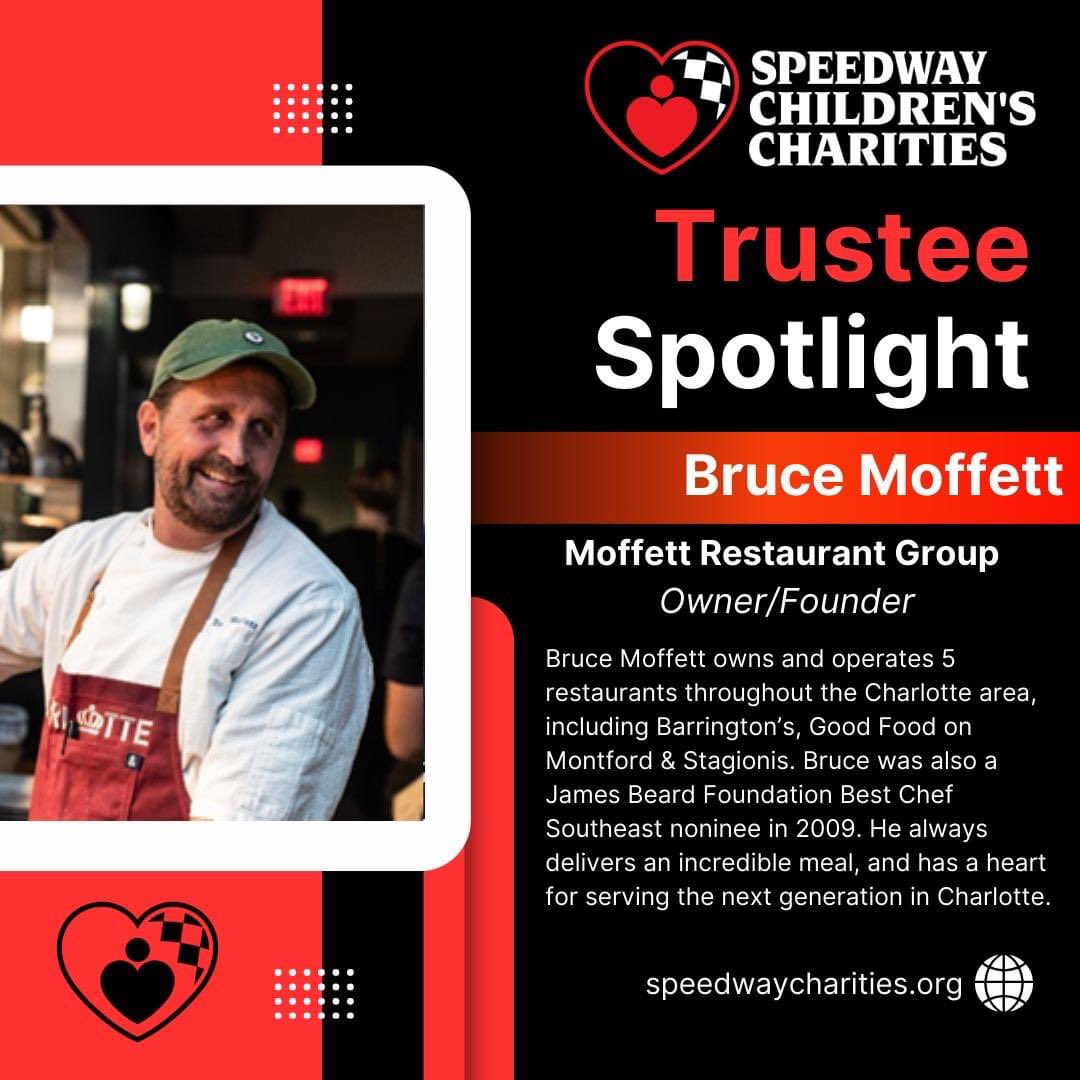 On this #trusteetuesday we are excited to recognize Chef Bruce Moffett, owner and founder of Moffett Restaurant Group🏁 Bruce is always willing to donate his time and skills in the kitchen for our events, while also having a heart to serve our next generation. ❤️ #kidswin