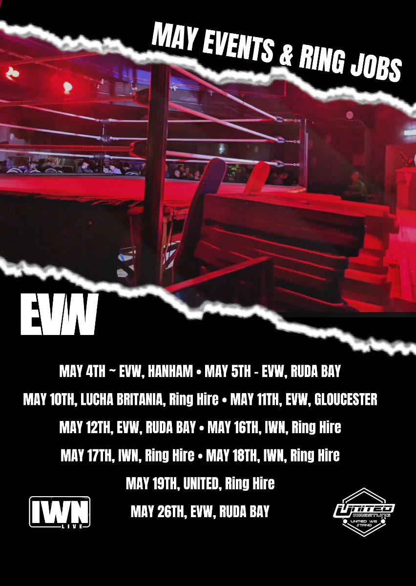 May is a busy month for myself and the EVW Team... Holiday Park shows, EVW events and ring hires. As well as a weeks holiday, my Birthday and my sons second birthday!