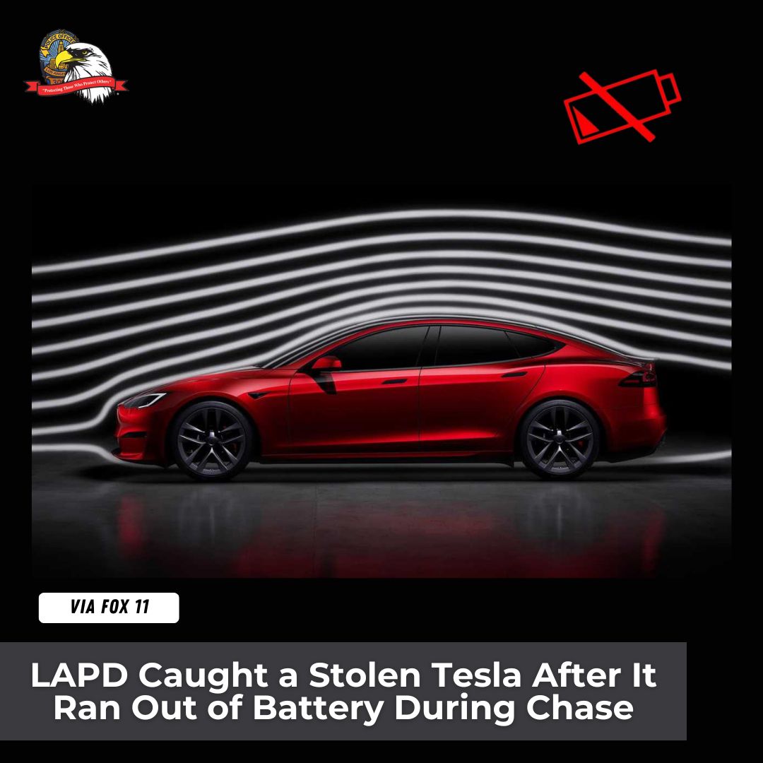 How do you catch a Tesla in a pursuit scenario? Follow it around until it runs out of juice. That’s what our officers did to arrest an auto theft suspect who boosted a FOX11 reporter's Tesla. Unfortunately for them, the battery had no boost left. Full story link:…