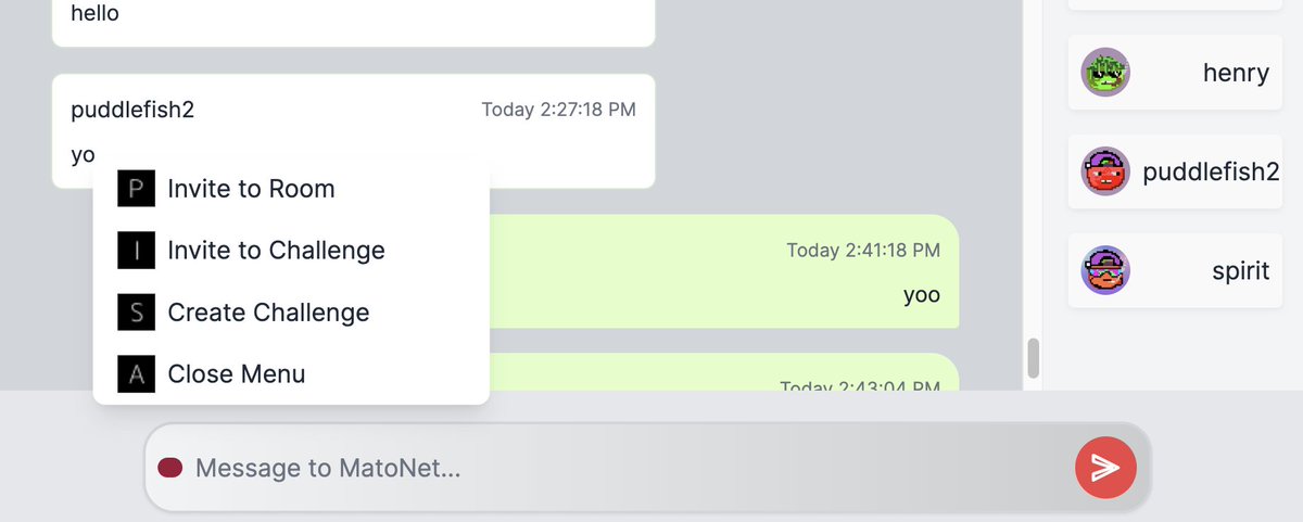 yay we got menus now... 
#matonet