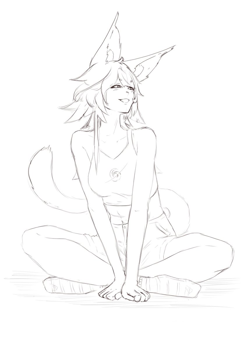 Treininho de pose com a oc do <a href="/AraAra_01/">Ara ✨️</a> 

#wip #WIP #draw