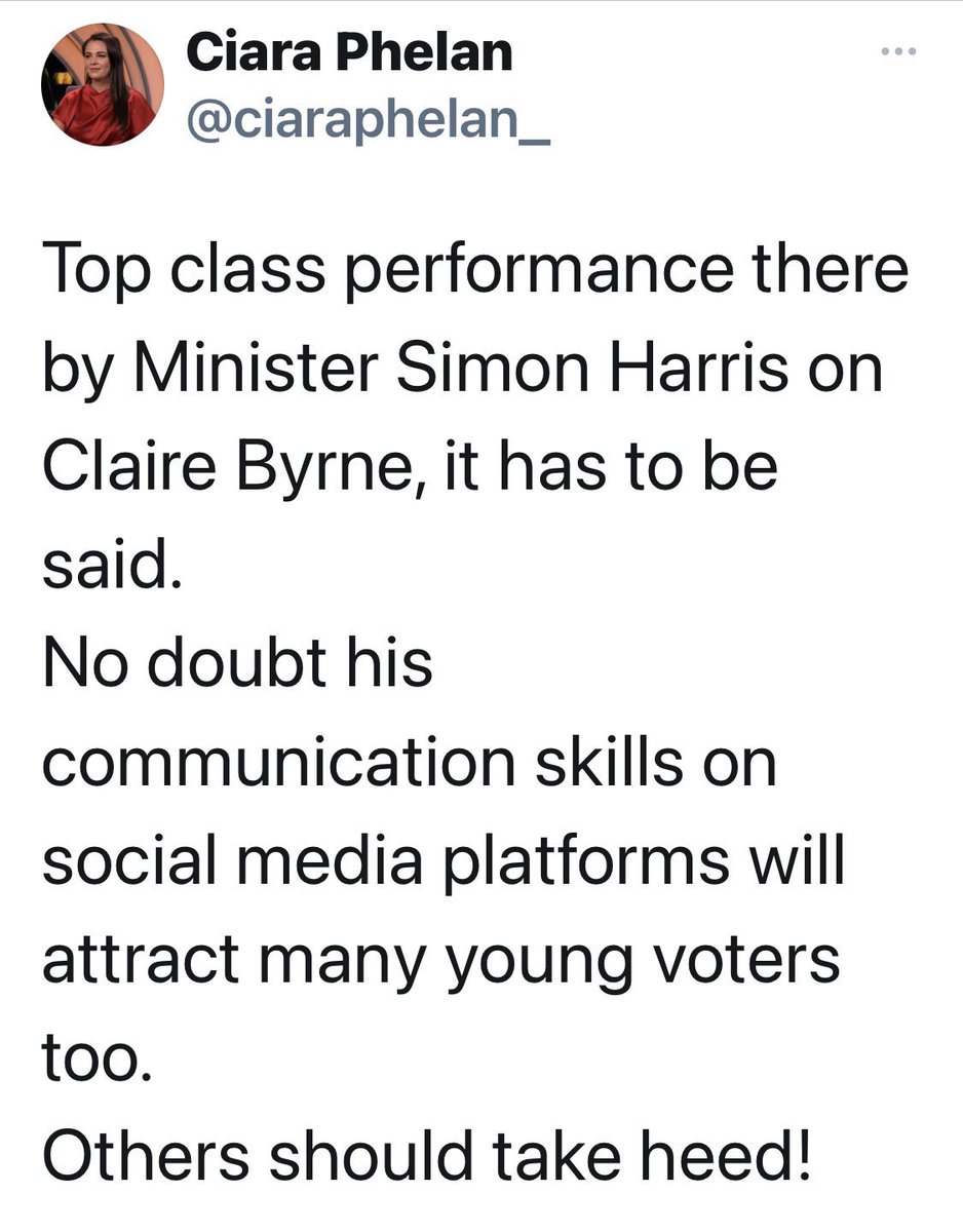 An old post by Simon Harris's new press secretary when she was working as a  journalist., image size:938x1200