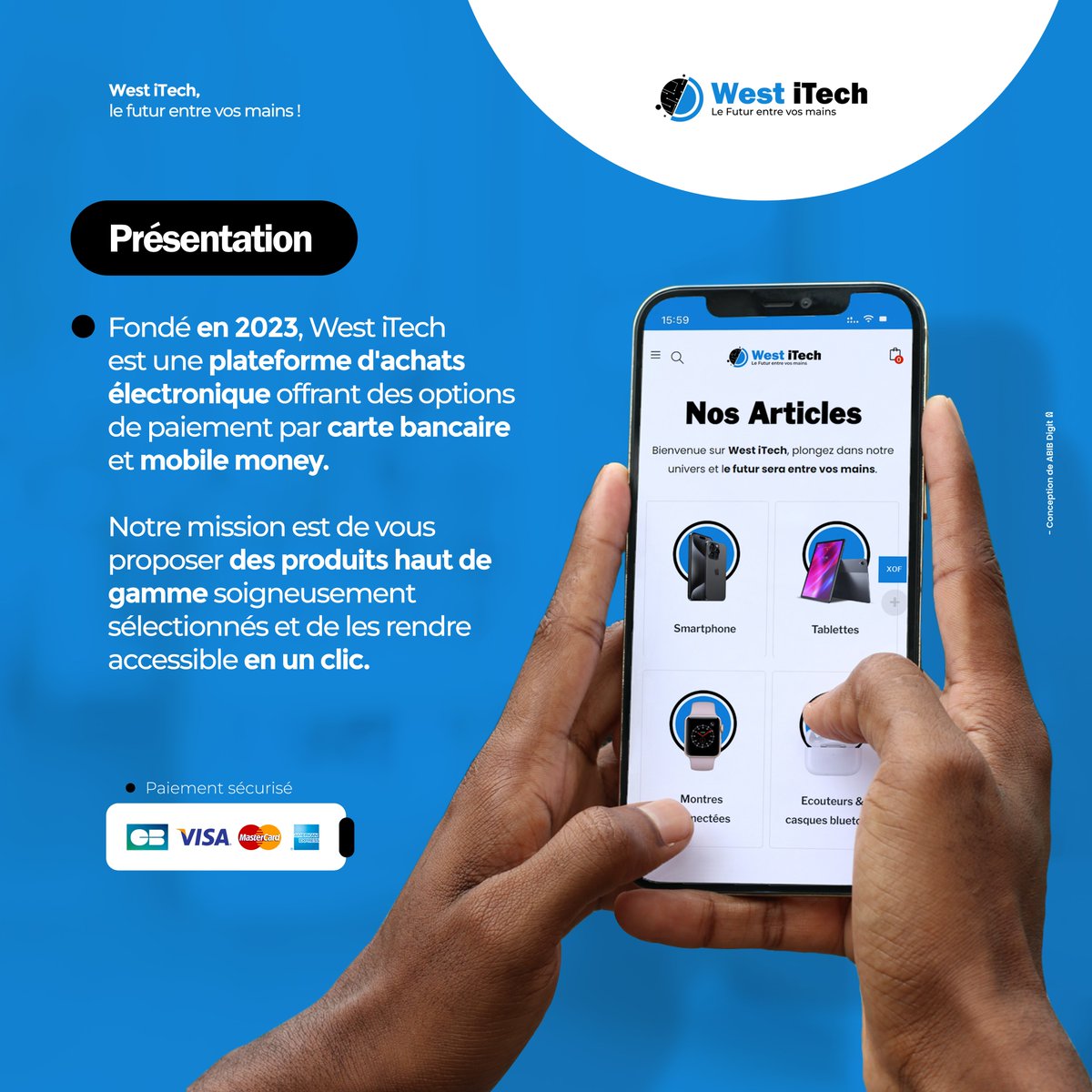 westitech's tweet photo. La solution révolutionnaire en matière d’achats de produits électroniques en Afrique de l’Ouest 📷📷.

West iTech s’est donné pour mission de proposer des produits haut de gamme soigneusement sélectionnés et de les rendre accessibles à tous en un seul clic 📷.

Let's go.... https://t.co/vx2EbWrRbR