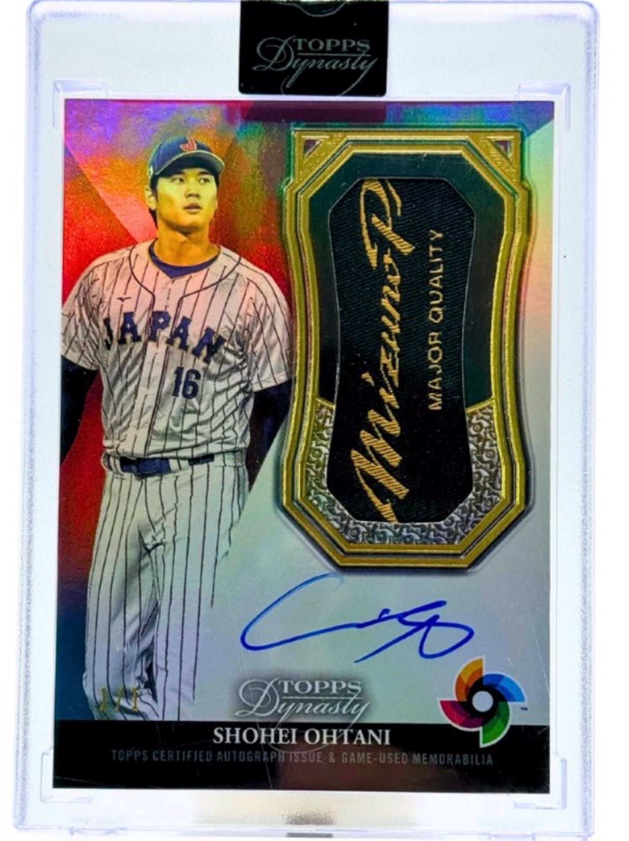 ゲームセンター・ゲームカード 2023 Topps Shohei Ohtani WBC Goldin | POP 1 SHOHEI GAME-USED WBC PATCH! ⚾ This 2023