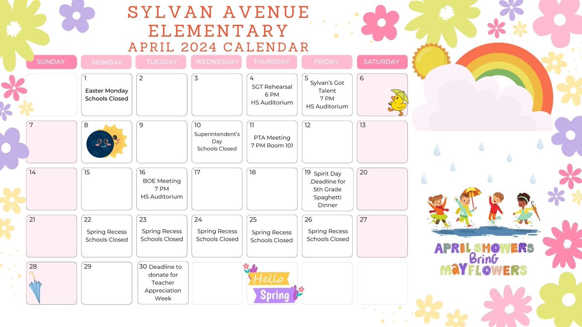 sylvanavepta's tweet photo. See what’s happening at SAE this month! ☔️🌸 https://t.co/12KHtDwIDq