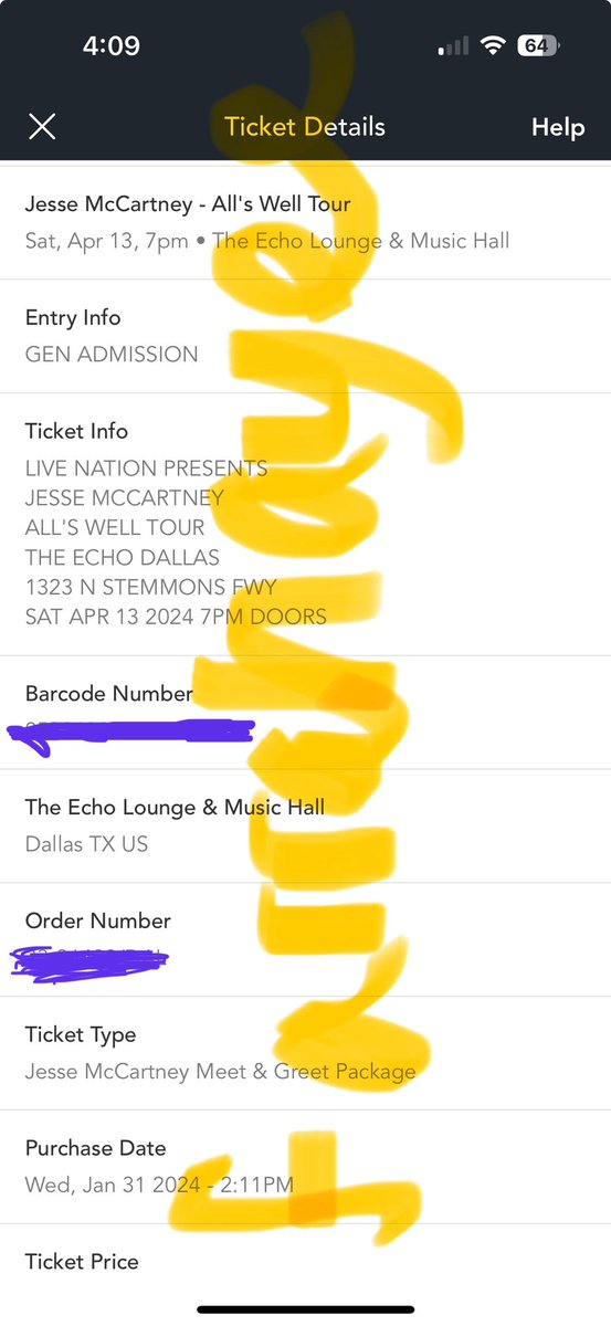 farrahayee's tweet photo. WTS 
2 Jesse McCartney VIP M&amp;G tickets - $200 each
Sat, April 13th @ The ECHO Lounge

Can video call or provide more proof of purchase
PayPal G&amp;S

#jessemccartney #allswelltour #echolounge #dallas https://t.co/XGU8IgKKxD