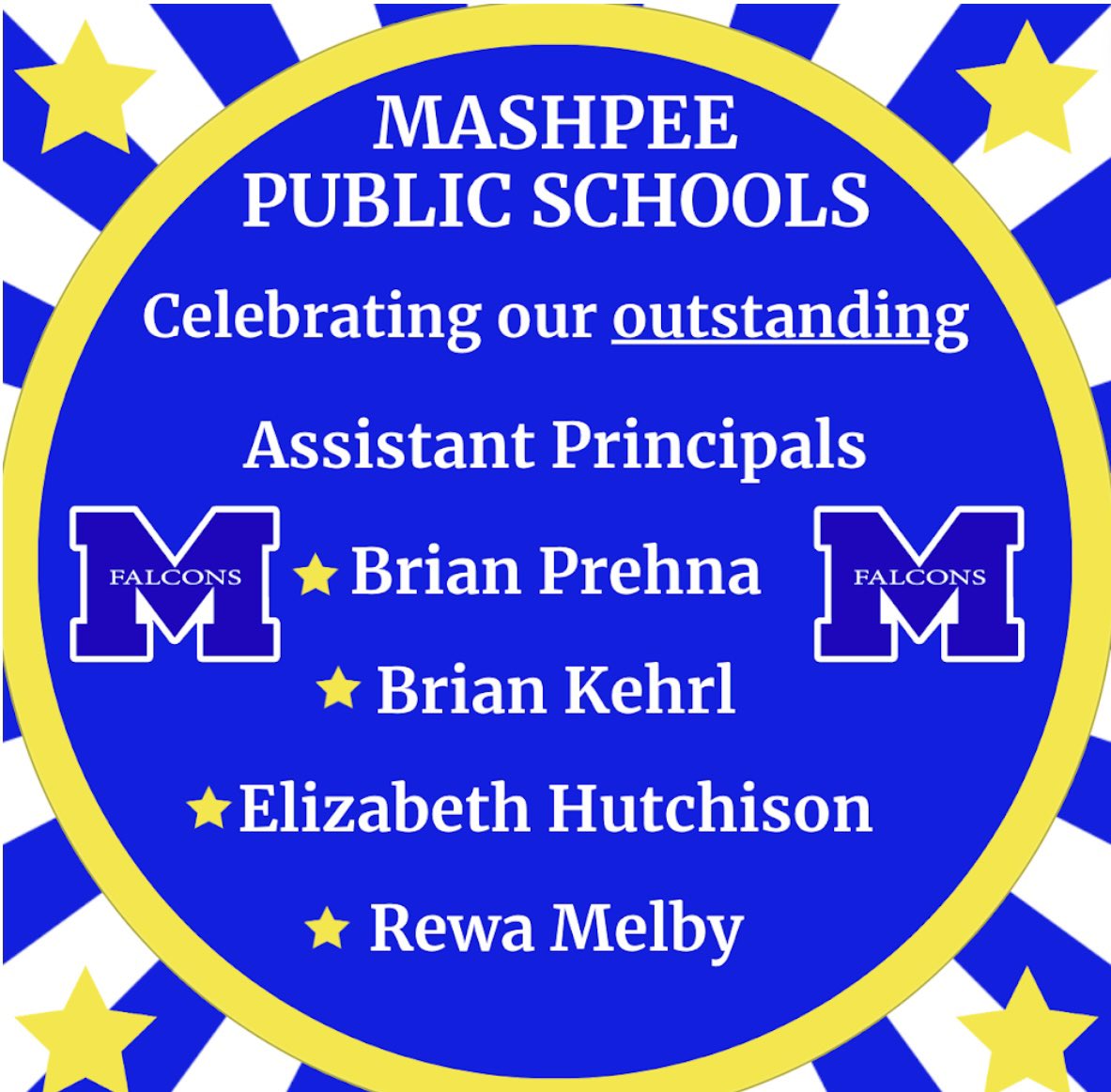 It’s great to be in #Mashpee because of these leaders. TY to Brian, Brian, Elizabeth and Rewa for working so hard on behalf of our students and our District.  💙💙💙💙