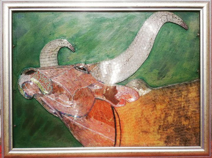 leeroy_tom's tweet photo. Art of the Day: "Ankole Bull". Buy at: https://t.co/9ykDfjd1uT https://t.co/Szr6PwahfO